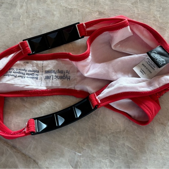 NWOT Sinful By Affliction Palm Springs Pyramid Bottom XS - S Red Rhinestones - Picture 7 of 7